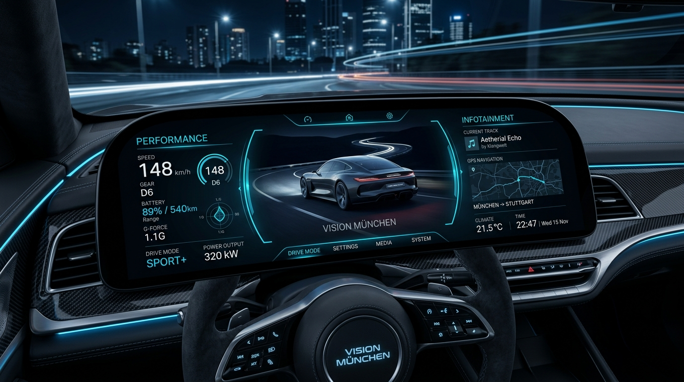 Luxury vehicle showcase homepage concept mockup preview